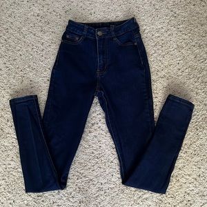 High rise skinny jeans